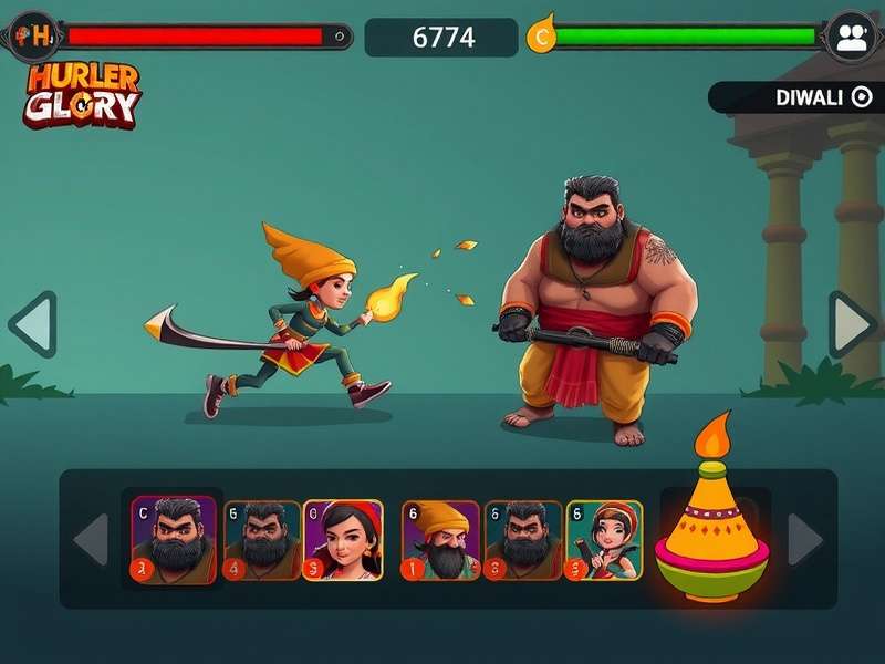 Hurler Glory gameplay screenshot showing character action